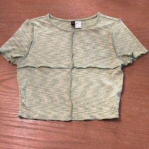 H&M Textured Sage Crop Top